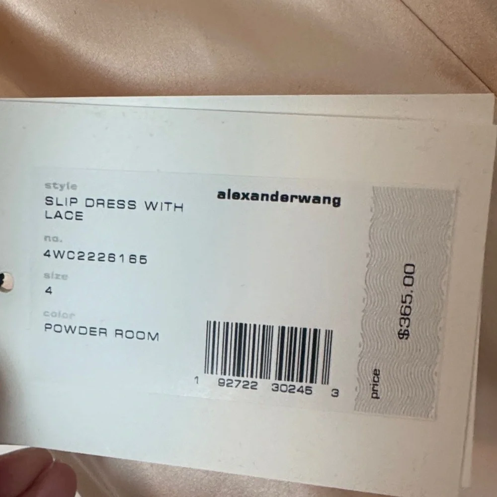 NWT Alexander Wang Silk Slip Dress with Lace - Picture 7 of 7